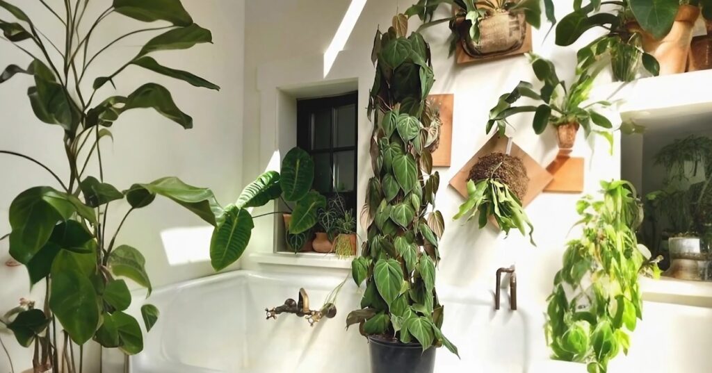 Bathroom Garden with Moisture-Loving Plants