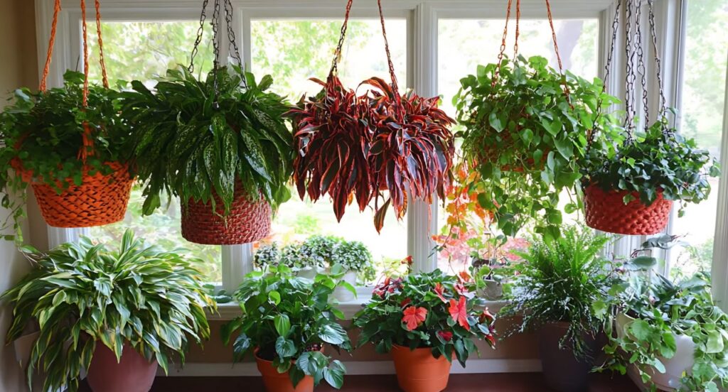 Macramé Plant Hangers Near Windows