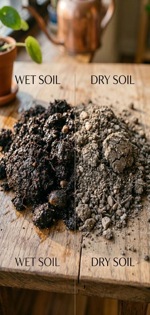 Soil texture comparison wet vs dry